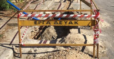 Διακοπη υδροδότησης την Τετάρτη στην περιοχή της Δεξαμενής