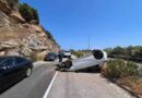 Απεγκλωβισμός οδηγού οχήματος που ανετράπη στον δρόμο Καβάλας-Παληού